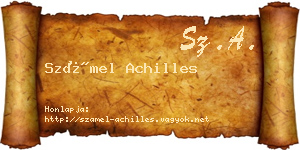 Számel Achilles névjegykártya